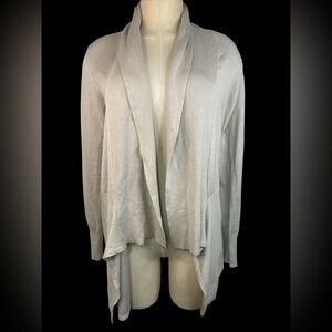 T Tahari Beige Women's Long Sleeve Cardigan Sweater Large